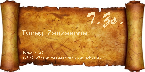 Turay Zsuzsanna névjegykártya